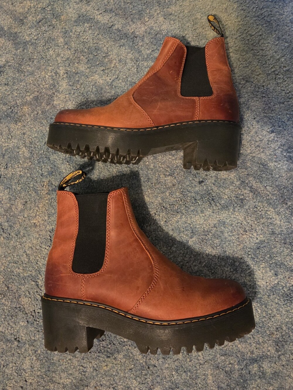 Dr. Martens Women's Chunky Chelsea Boots in Chestnut Brown
